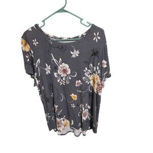 24/7 Gray Floral Hi Low Top Size 1